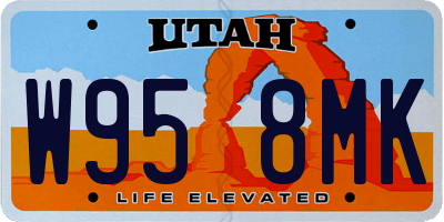 UT license plate W958MK