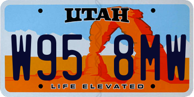 UT license plate W958MW