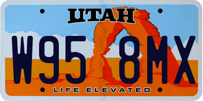 UT license plate W958MX