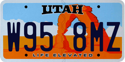 UT license plate W958MZ