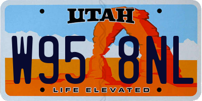 UT license plate W958NL