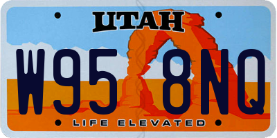 UT license plate W958NQ