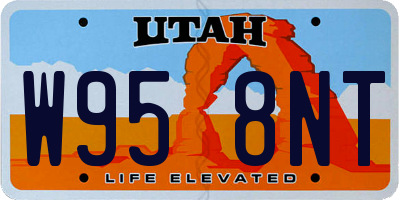 UT license plate W958NT