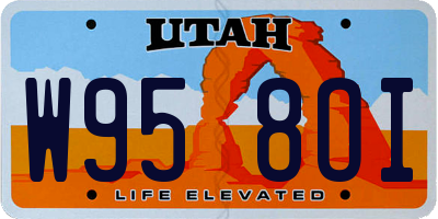 UT license plate W958OI