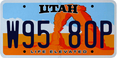 UT license plate W958OP