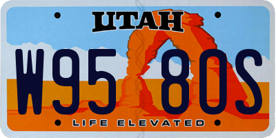 UT license plate W958OS