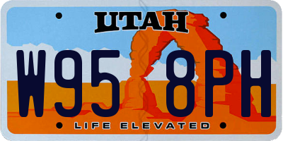 UT license plate W958PH
