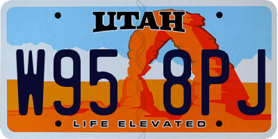 UT license plate W958PJ