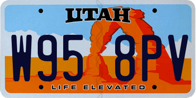 UT license plate W958PV