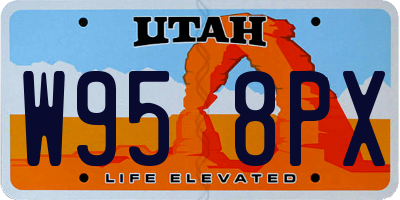 UT license plate W958PX