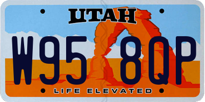 UT license plate W958QP