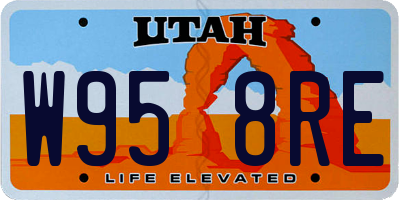 UT license plate W958RE