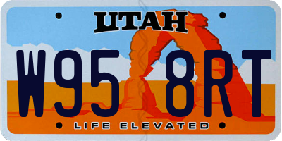 UT license plate W958RT