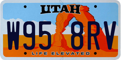 UT license plate W958RV