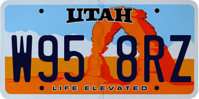 UT license plate W958RZ