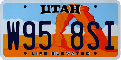 UT license plate W958SI