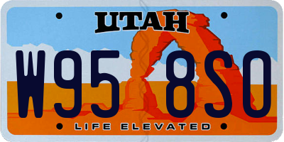 UT license plate W958SO