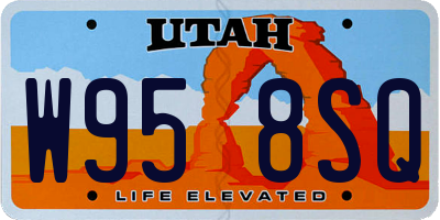 UT license plate W958SQ