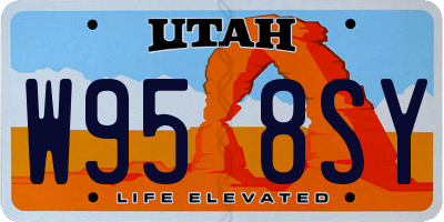 UT license plate W958SY