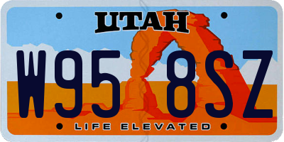 UT license plate W958SZ