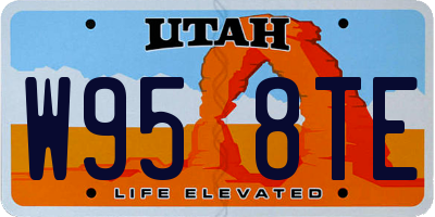 UT license plate W958TE
