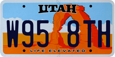 UT license plate W958TH