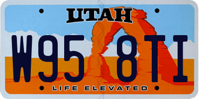 UT license plate W958TI