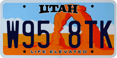 UT license plate W958TK
