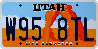 UT license plate W958TL