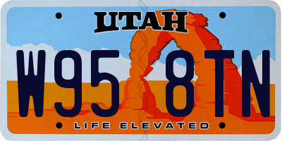 UT license plate W958TN
