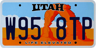 UT license plate W958TP