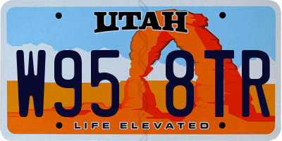 UT license plate W958TR