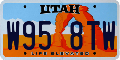 UT license plate W958TW