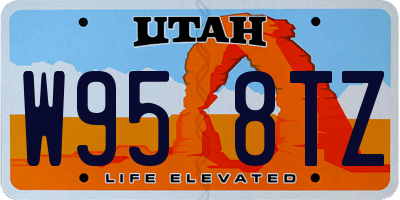 UT license plate W958TZ