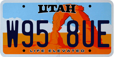 UT license plate W958UE