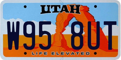 UT license plate W958UT