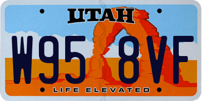UT license plate W958VF