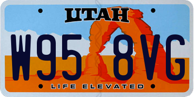 UT license plate W958VG