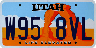 UT license plate W958VL