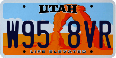 UT license plate W958VR