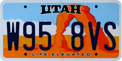 UT license plate W958VS