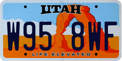 UT license plate W958WF