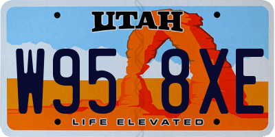 UT license plate W958XE