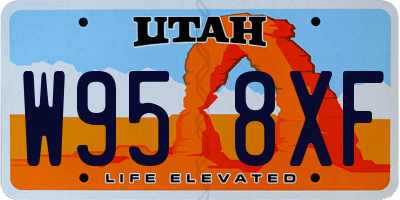 UT license plate W958XF
