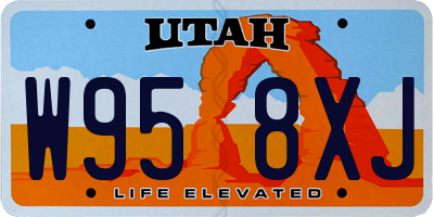 UT license plate W958XJ