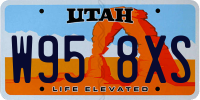 UT license plate W958XS