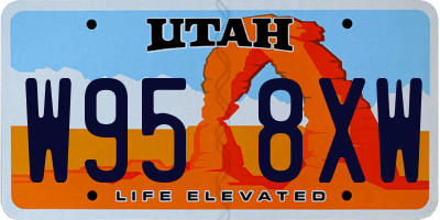 UT license plate W958XW