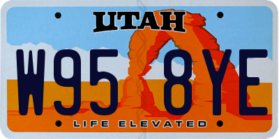 UT license plate W958YE
