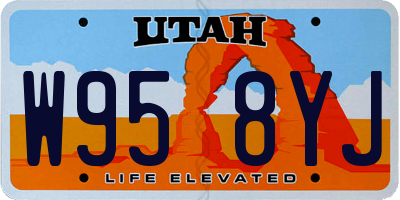 UT license plate W958YJ
