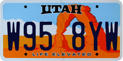 UT license plate W958YW